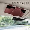 Eyeglass Case Car Sunglasses Holder PU Leather Sun Visor Storage Box Car Glasses Case  Automobile