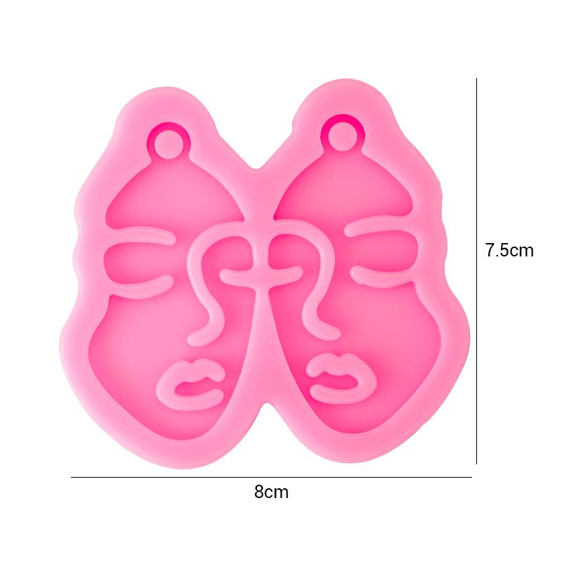 Heart Shape Keychain Casting Silicone Molds Dog Paw Print Resin Molds for Key Chain Pendant Making Epoxy Resin Craft Jewelry DIY