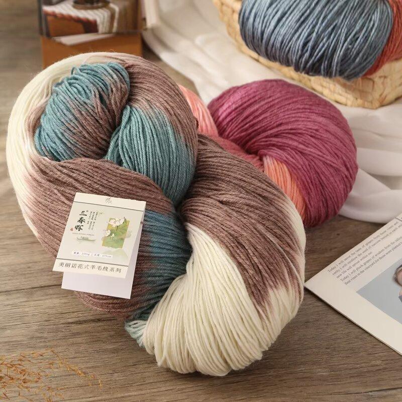 Sanchunhui Fancy Segment Dyed Wool Thread High Quality Wool Twisted Yarn Hand Woven Yarn Cotton Thread