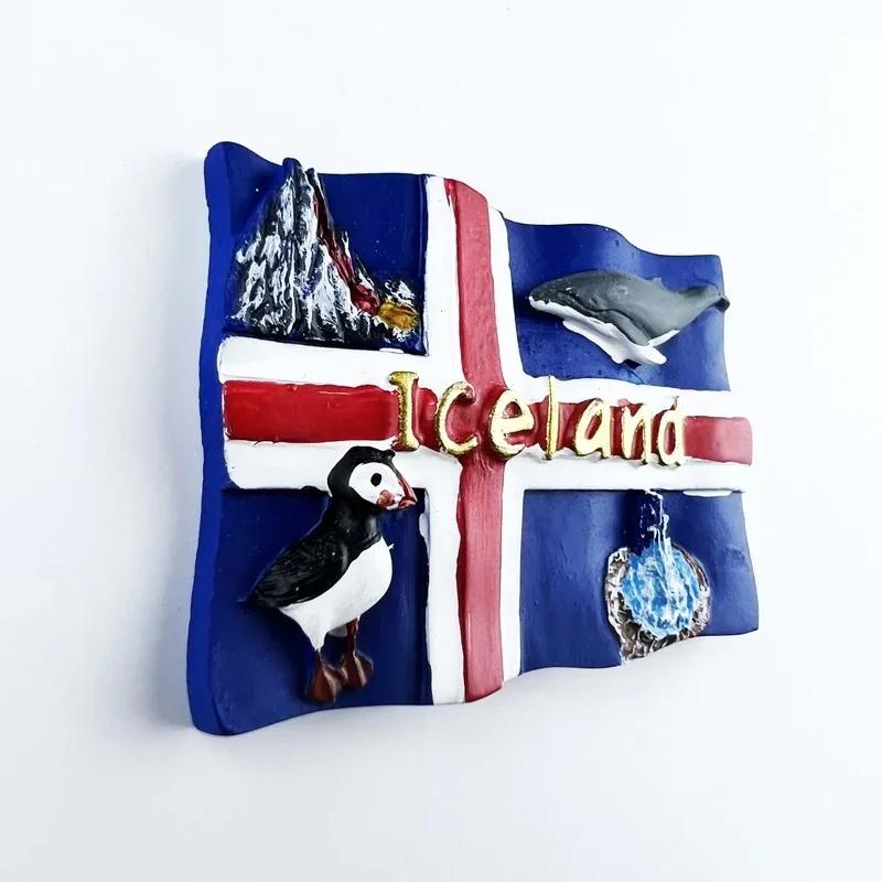 Iceland Travelling Fridge Magnets National Flag Reykjavik Tourism Souvenirs Fridge Stickers Home Decor Wedding Gifts