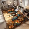 1pc. Butterfly Garden Floral Rug - Home Decor Carpet, Office Mat, Outdoor Rug Gift for Nature Lovers