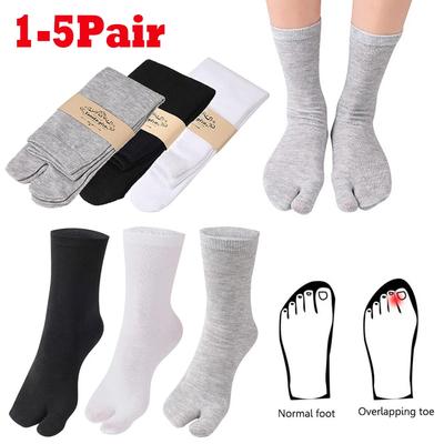 Unisex ponožka s rozdělenými prsty Polyesterová ponožka do žabky Sandálová ponožka Elastické ponožky na dva prsty Omyvatelná pomůcka pro vbočený palec Příslušenství