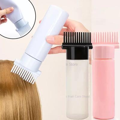 Hair Dye Applicator Refillable Shampoo Bottle Hair Oil Brush Bottles Root Comb Barber Hair Coloring Dyeing Styling Tools