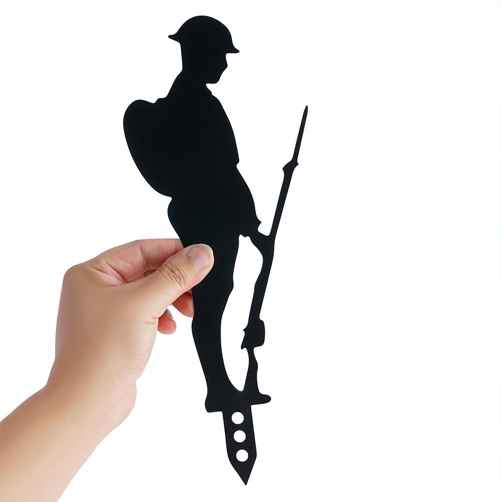 Metal Soldier Garden Courtyard Ground Insert Garden Decoration Ground Insert Lawn Decoration for Garden Party Outdoor Statues