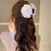 Korean Fashion Flower Hair Clip: Sweet Girl Shark Claw for Updos - Fresh, Stylish Hair Accessory