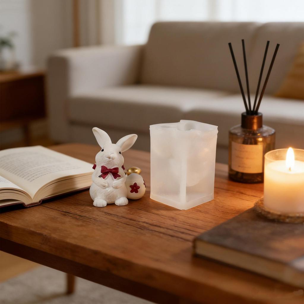 Easter Candle Molds Easter Rabbit Egg Candle Making Supplies Silicone Soap Mould For Soap Resin Plaster Clay Candy Holiday Party