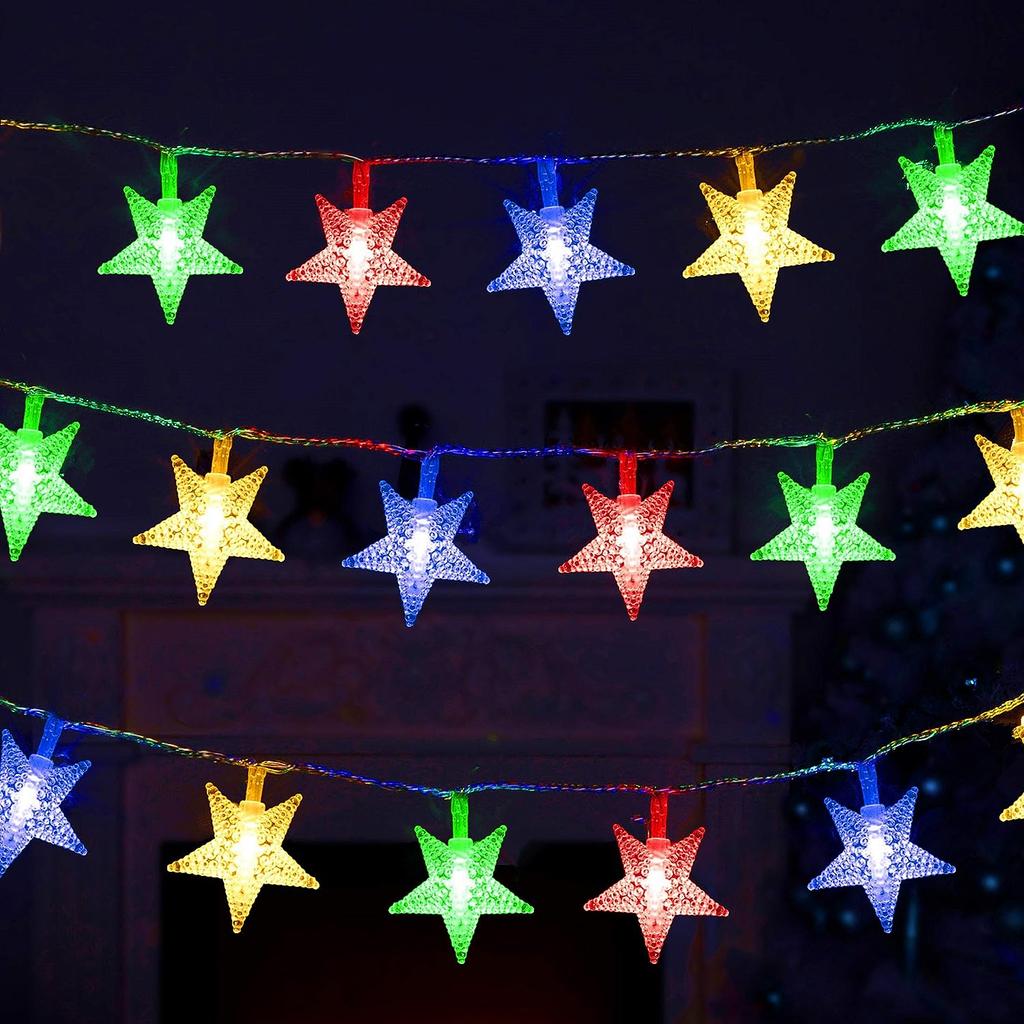 10M 80leds Star String Lights Twinkle Garlands Light Christmas Lamp For Holiday Xmas Party Wedding Outdoor Decoration