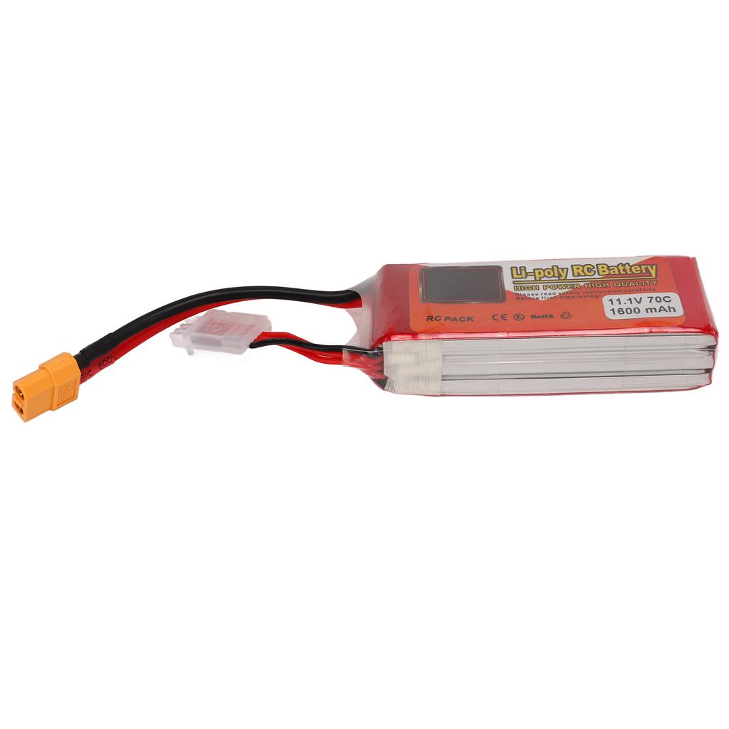 1600mAh 70C 3S LiPo Battery Pack Stable Output Current with XT60 Plug Cell Lipo Battery 11.1V