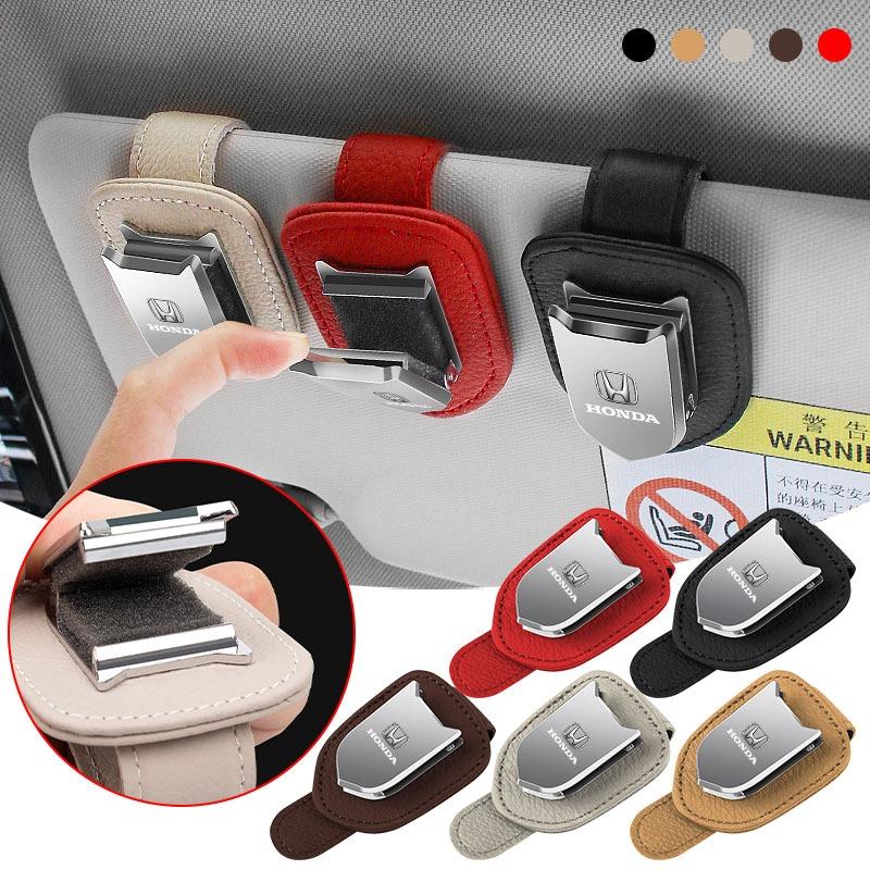 Auto Sun Visor Glasses Box Sunglasses Clip Card Ticket Holder Stand for Honda Mugen Power Honda Civic Accord CRV Hrv Jazz