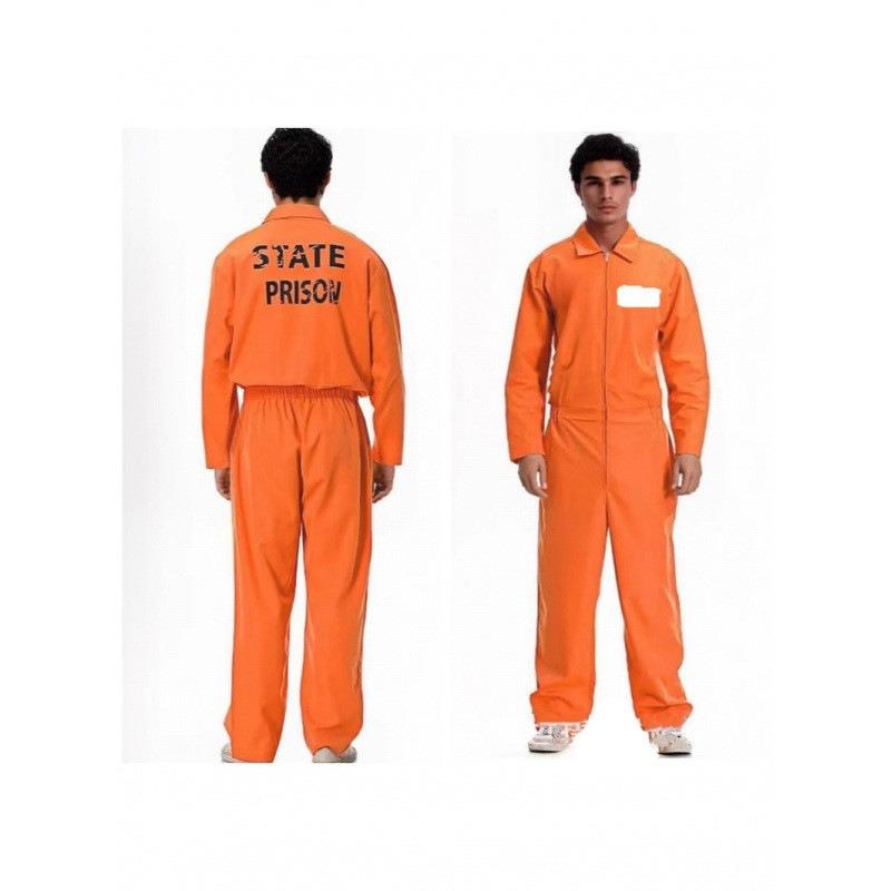 Halloween cos prisoner costume play uniform prisoner uniform prison uniform suit orange one-piece prisoner suit