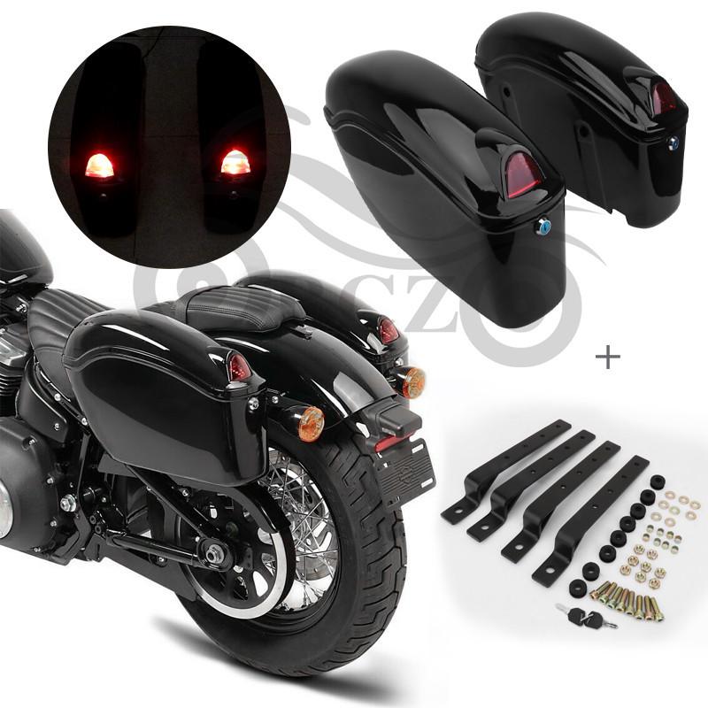 Совместимое ветровое стекло и боковые задние кофры для Harley Yueku GZ150 чёрный