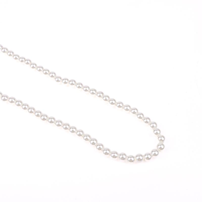 Long Cream Glass Necklace For Women Imitation Pearl Party Jewelry Fashion Accessories Multi-Layer Sweater Beads Chain