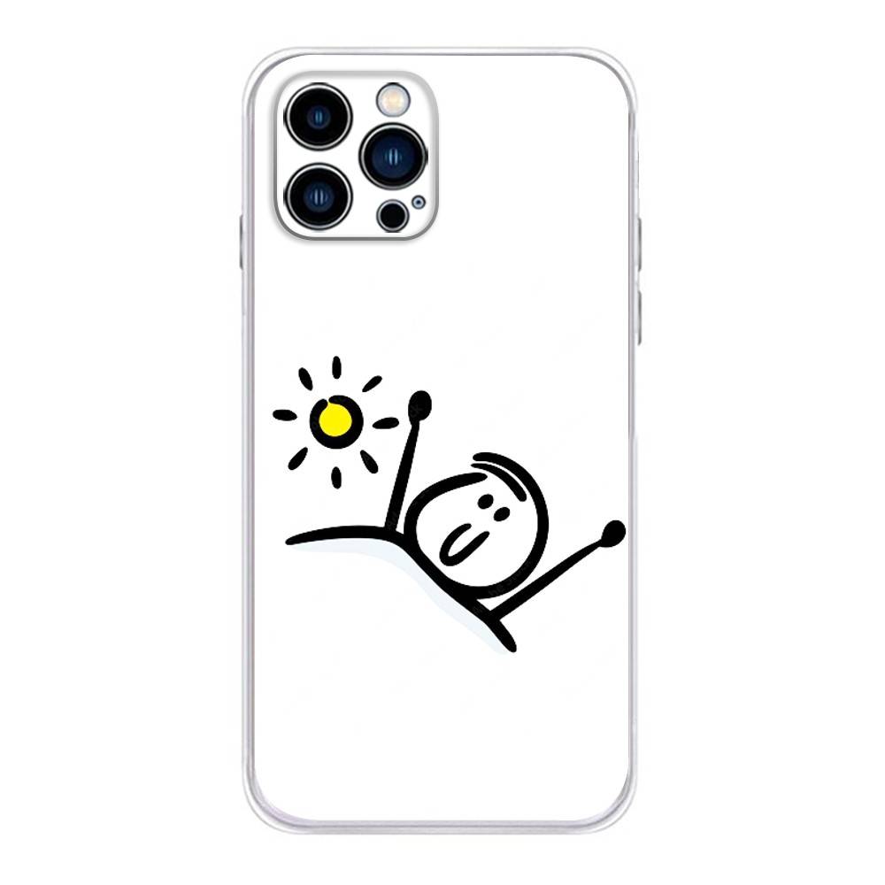 

Cartoon Stickman Matchman Phone Case For iPhone 17,16,15,14,13,12,11, Plus,Pro,Max,XR,XS,Plus,E,Mini Transparent Soft Cover iPhone13mini