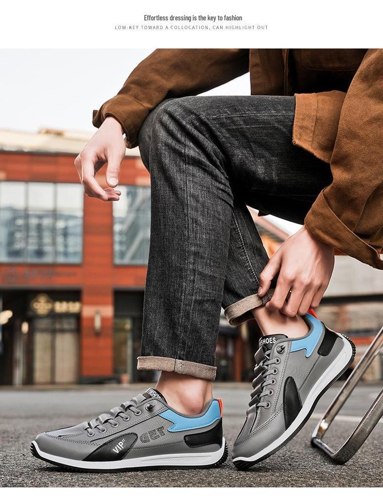 2025 Men's Versatile Slip-On Sneakers: Fashionable, Lightweight, Casual Running Shoes for Spring & Autumn