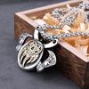 Stainless Steel Viking Bear Claw Axe Necklace Mens Nordic Amulet Pendant Vintage Jewelry Gift for Men