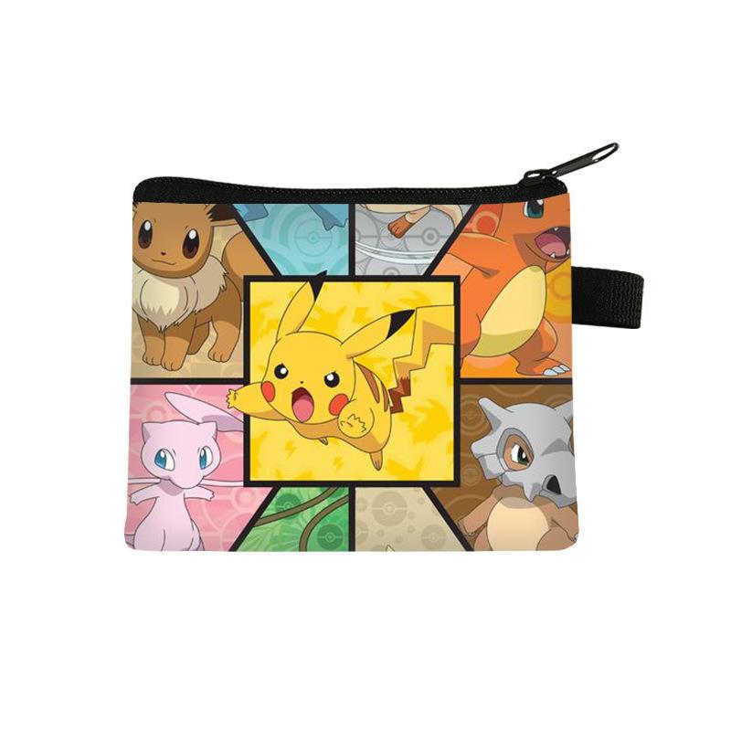 Pikachu children's coin purse, storage mini bag, cartoon portable key card bag