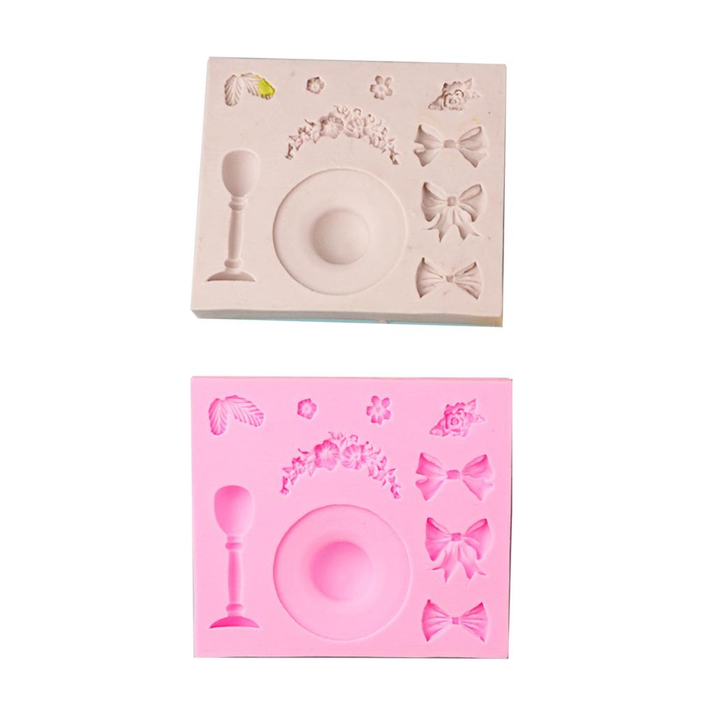 Hat Bowknot Flower Fondant Chocolate Mould Cake-Topper Baking Tool Handmade-Soap Silicone Ornament Mold Easy To Clean