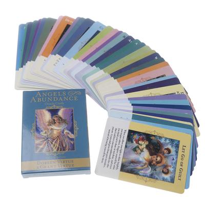 Heißer Verkauf Tarotkarten Engel des Überflusses Orakelkarte und PDF-Anleitung Divinationsdeck Unterhaltungspartys Brettspiel 44 Stück/Karton