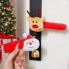 Christmas Decorations Door Handle Covers with Hanging Bells Soft Christmas Decors Xmas Pendant For Family Festives Accessories