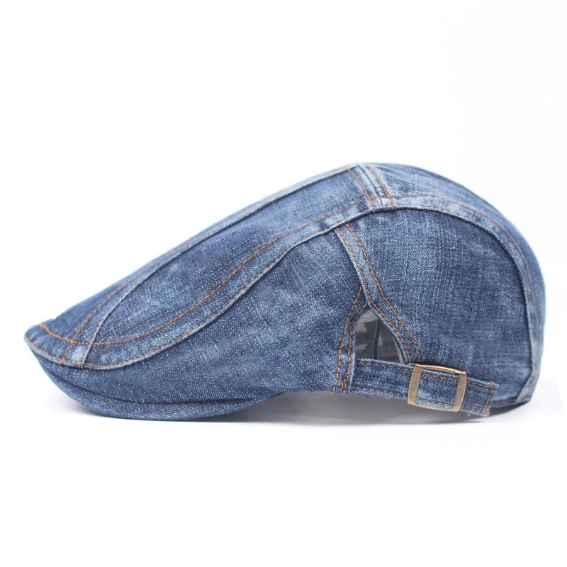 Japanese-Style Denim Newsboy Cap For Men Fashion Retro Hat Versatile Korean-Style Beret Casual Newsboy Cap For Women Trendy