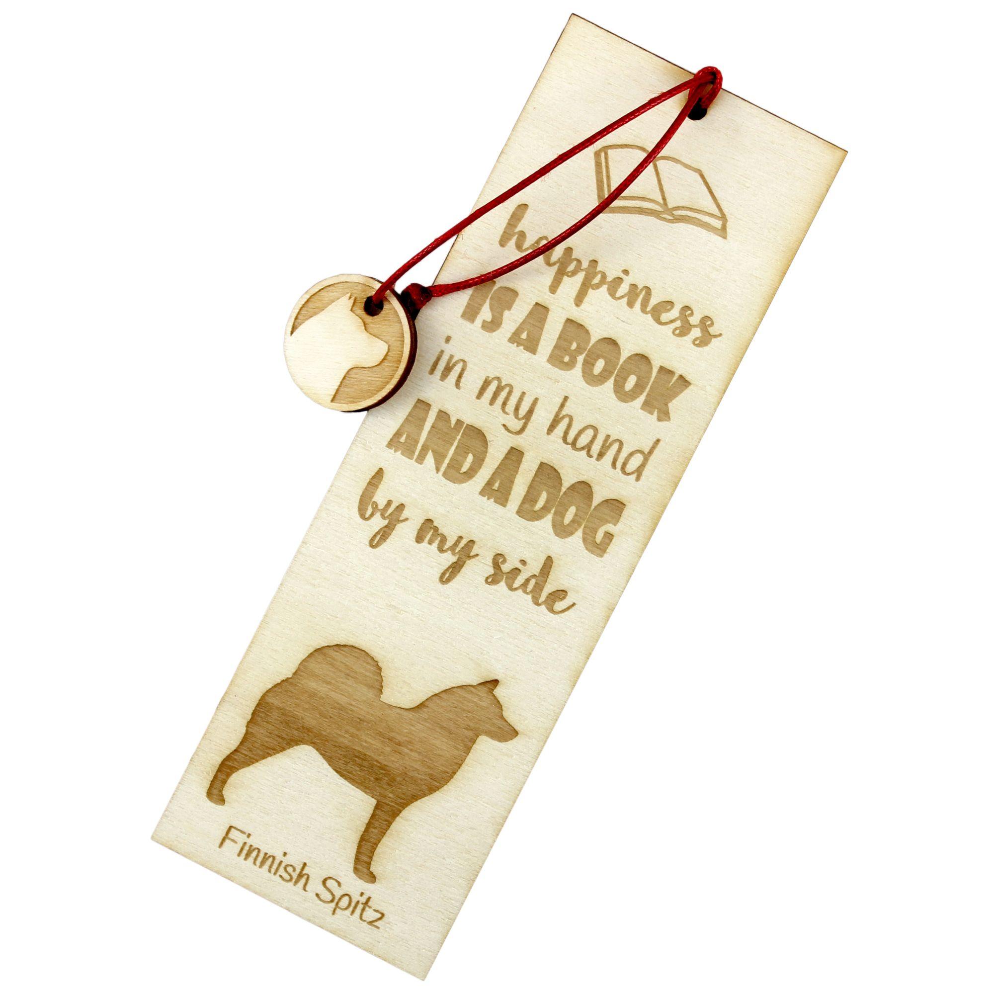 

Finnish Spitz, Finnish Hunting Dog, Finnish Spets - dog bookmark, personalized bookmark, dog gadget for Art-Dog brand readers