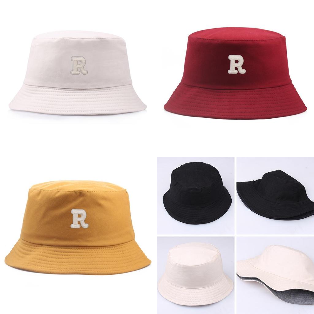 Stylish Cotton Bucket Hats With Letter R For Women And Men Perfect For Summer Outings!