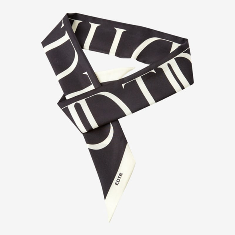 EDTR Black EDTR Silk Scarf ED23A4FAZ0199