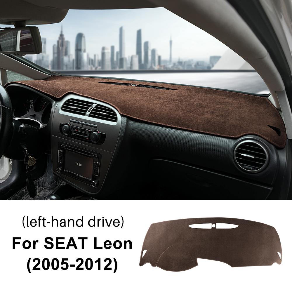 Flanell Armaturenbrettauflage für Seat Leon 2 MK2 2005 2006 2007 2008 2009 2010 2011 2012 Auto Sommer Sonnenschutz Armaturenbrett Matte Teppich Pad