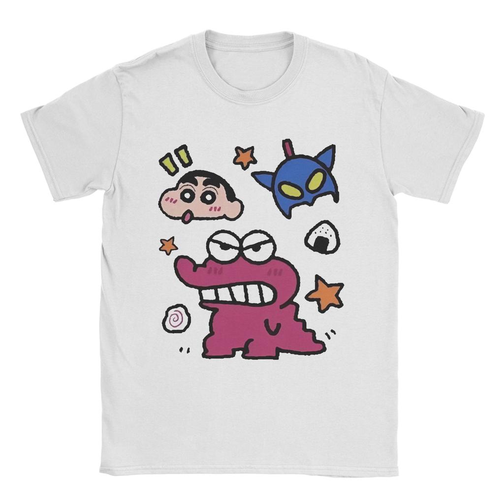Leisure Crayon Shinchan Cute T Shirt Unisex Oneck Short Sleeve Tops Cotton Summer Clothing