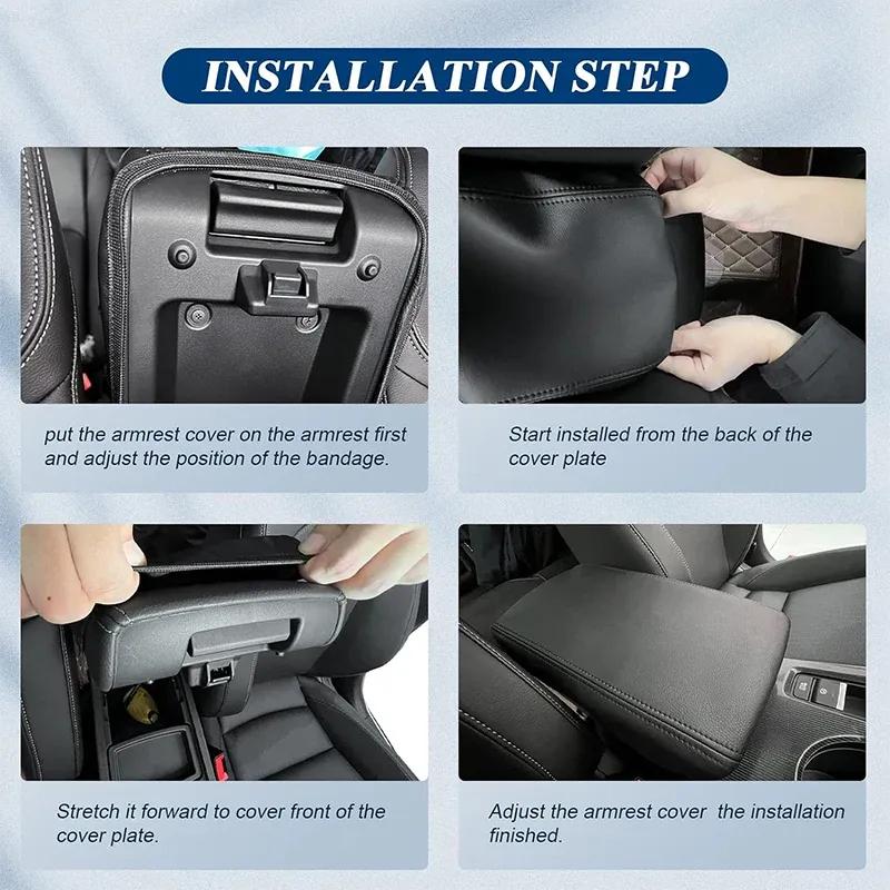 Car Leather Center Console Armrest Box Cover Protector Cushion Lid Waterproof For Kia Sorento MQ4 - Interior Accessories