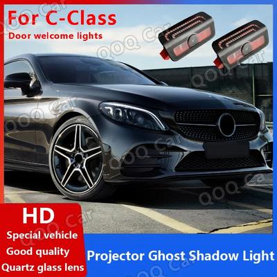 For Mercedes Benz C Class W206 W205 W204 W203 C Coupe C63 C180 Led Car Door Logo Welcome Shadow Light Laser Projector Ghost Lamp