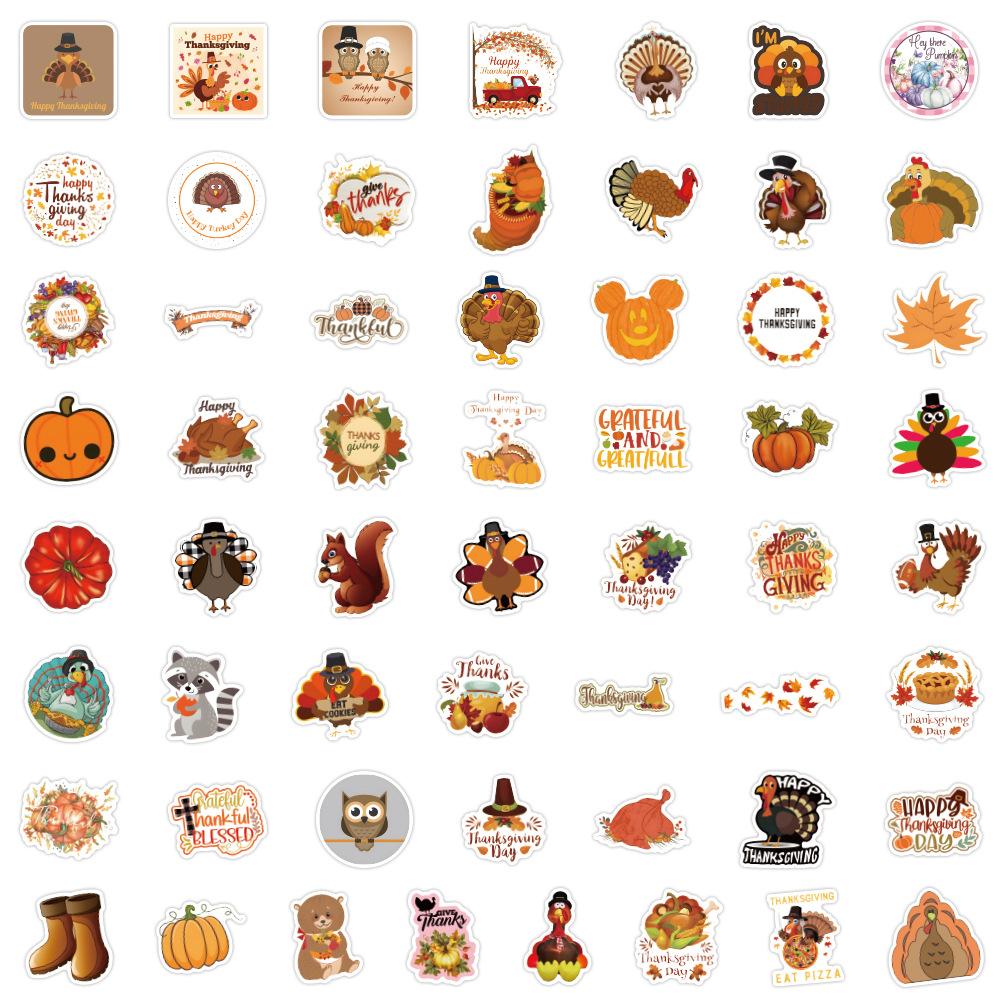 110 Cartoon Thanksgiving Easter DIY Graffiti Stickers Computer Mobile Suitcase Scooter Stickers