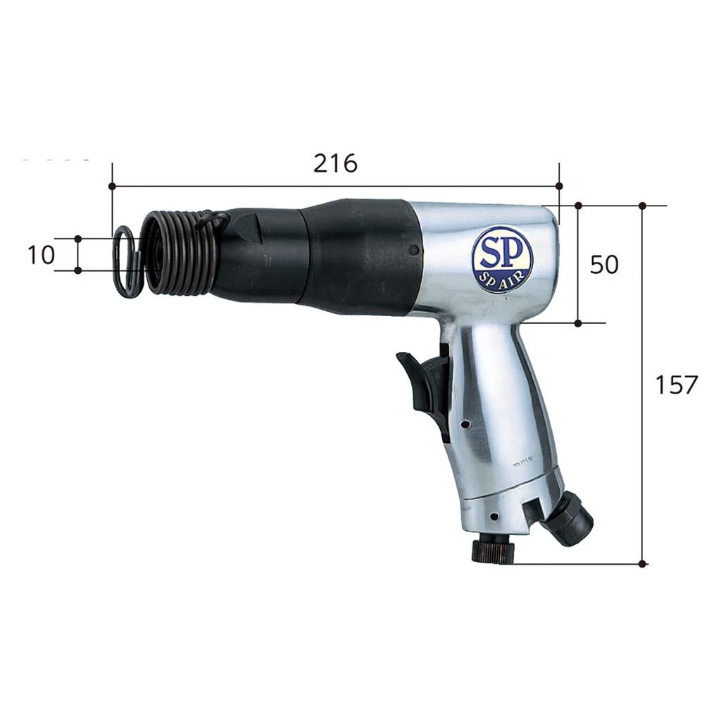 SP Air Air Hammer Set Types of Chisels PB Chisel Diameter (SP) (4 + Case) 10mm SP-1410-K