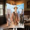 1pc John Wayne's Western Cowboy Trail Blanket, Al Season Lightweigh Poster Blanket Home Office Outdoor Nap Multifunc Poster Blanketional Blanket