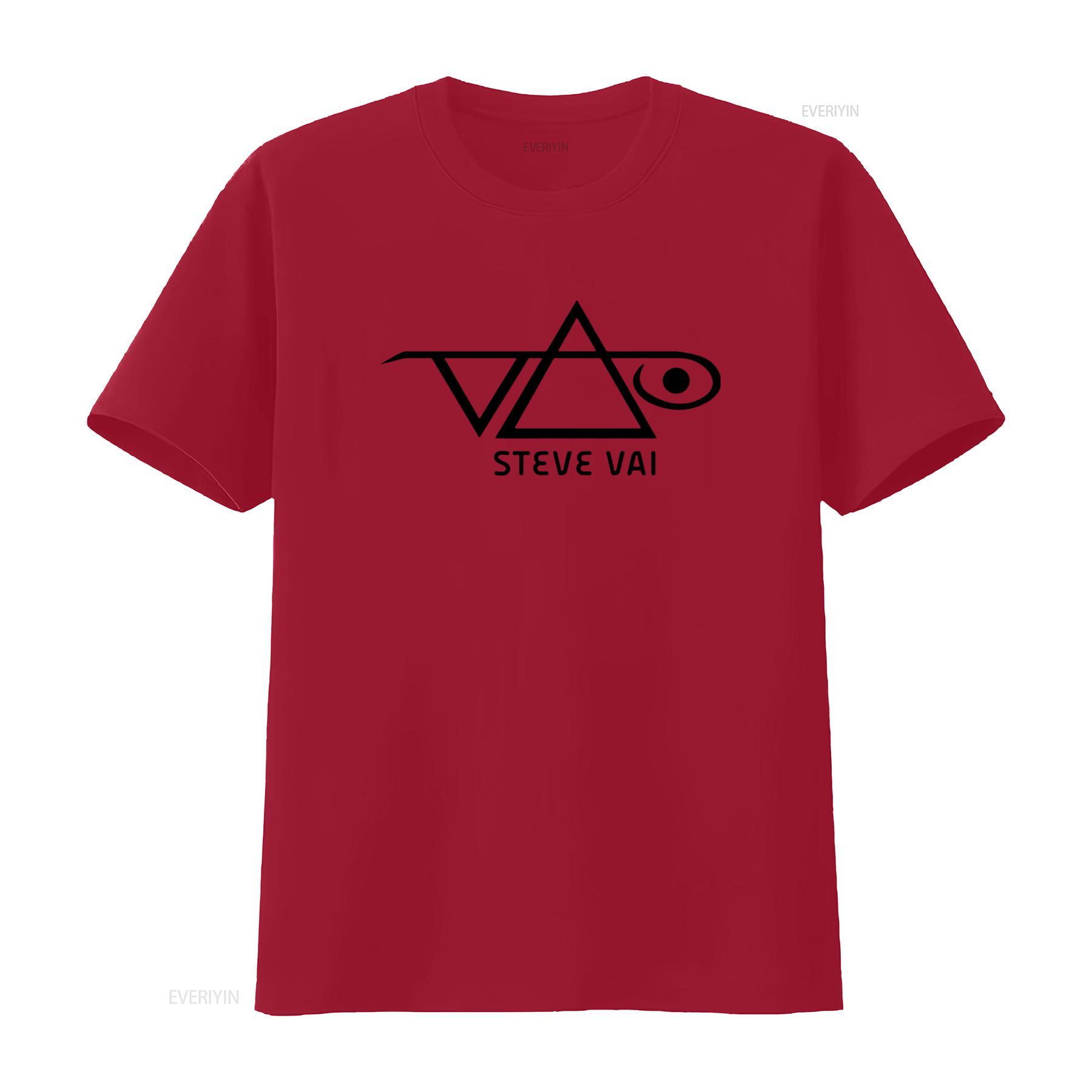 Steve Vai Logo T Shirt Licensed Rock N Roll Music Guitarist Band Black vintage Washed Casual designer clothes Versatile graphic S