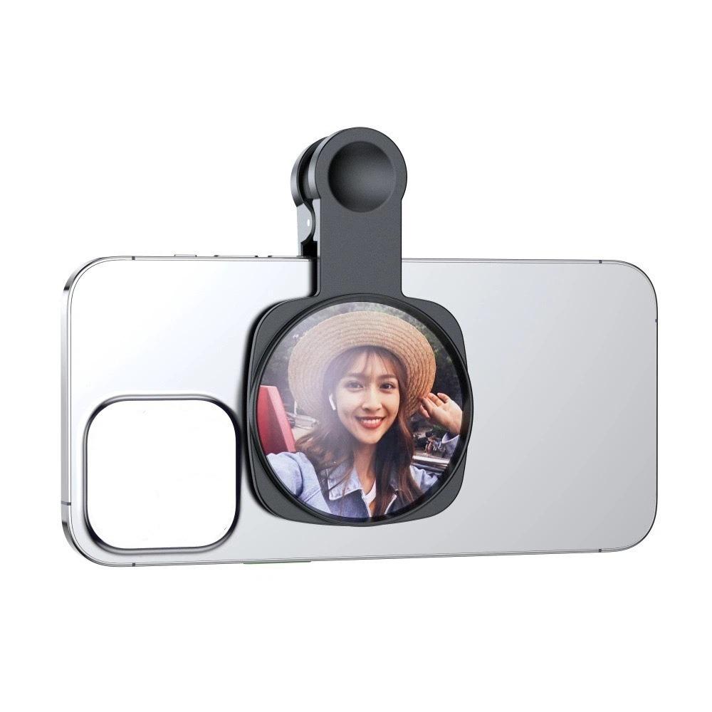 Clip-on Selfie Reflector Mirrors HD Lens Anti Peeping Mirror Travel Reflective Mirror Office Desk