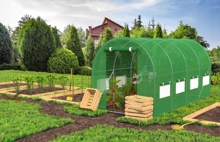 Tunel Foliowy Ogrodowy Szklarnia Foliak Uv4 4,5X2M 10M² Wielosezonowy Mocny