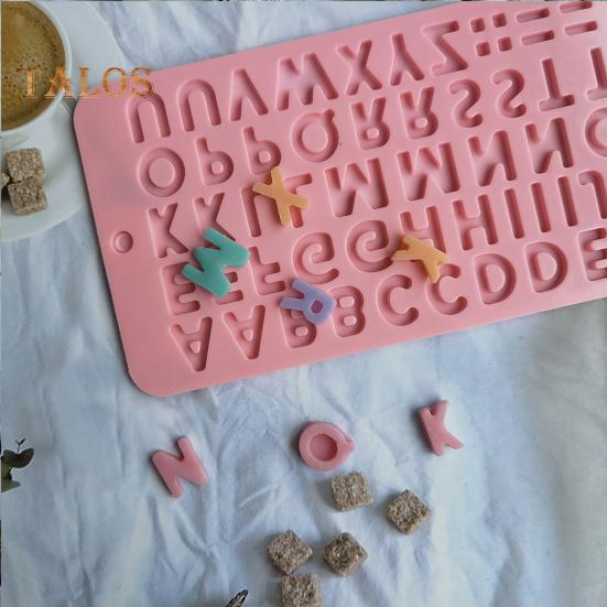 Formă de ciocolată cu alfabet Rezistență la temperaturi ridicate Aplicație largă Formă multifuncțională din silicon pentru tort de ciocolată de calitate alimentară