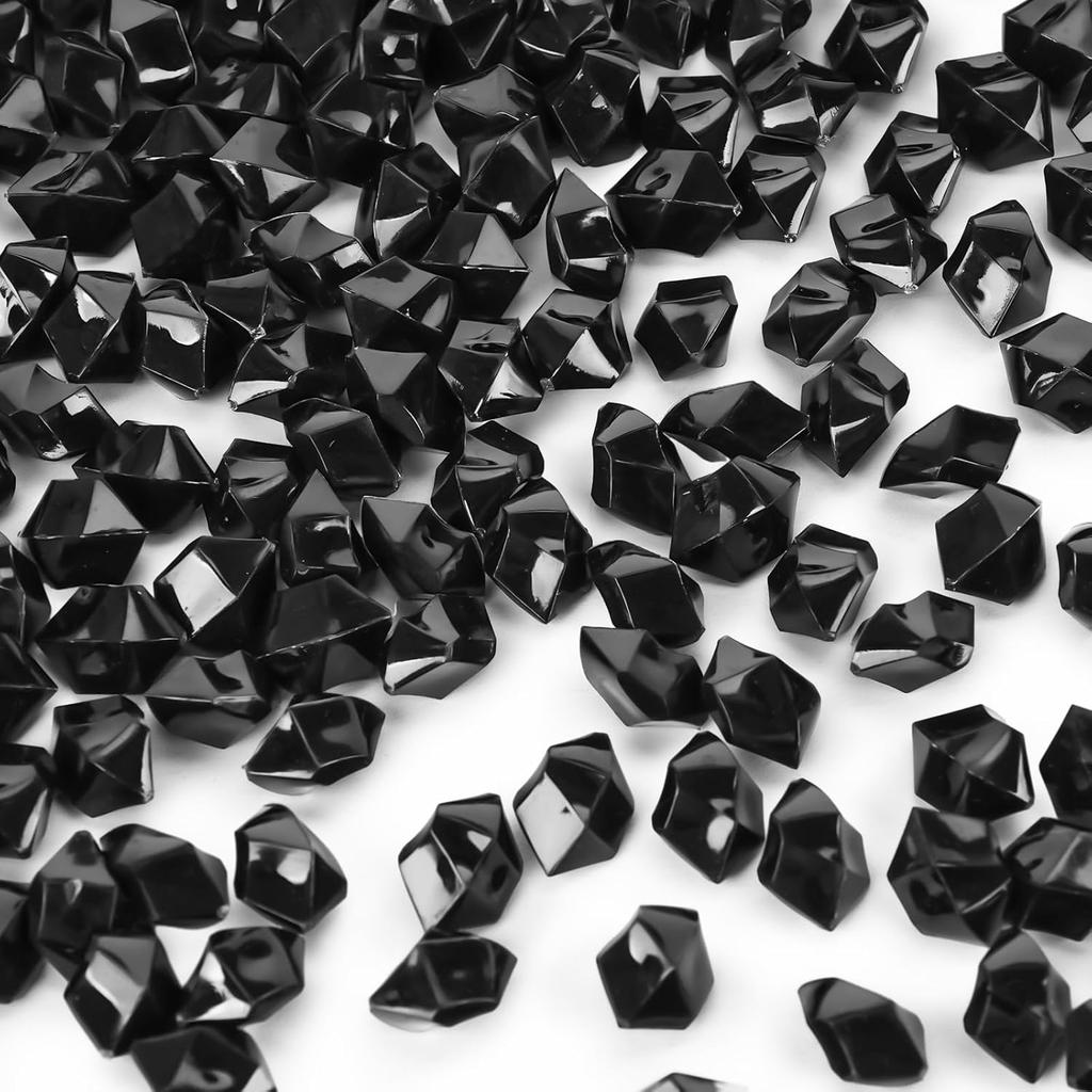 DomeStar 550PCS Gold Vase Fillers, Acrylic Fake Crushed Ice Fake Rocks Gold Nuggets Gems Plastic Diamonds for Vase Fillers Centerpiece Table Scatter