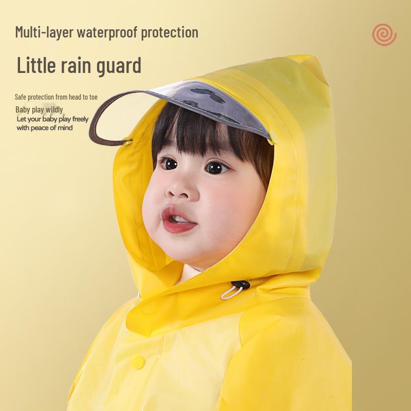Full-Body Cartoon Rain Poncho for Boys & Girls - Perfect for Primary and Kindergarten Students