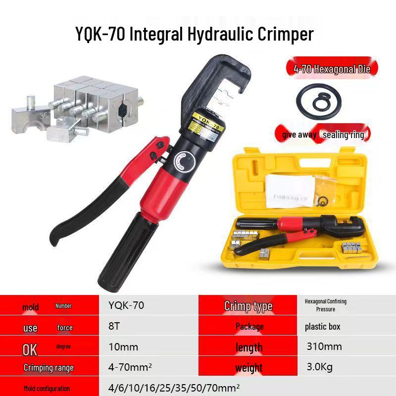 Manual Hydraulic Wire Crimper for Copper/Aluminum Terminals (YQK Series)