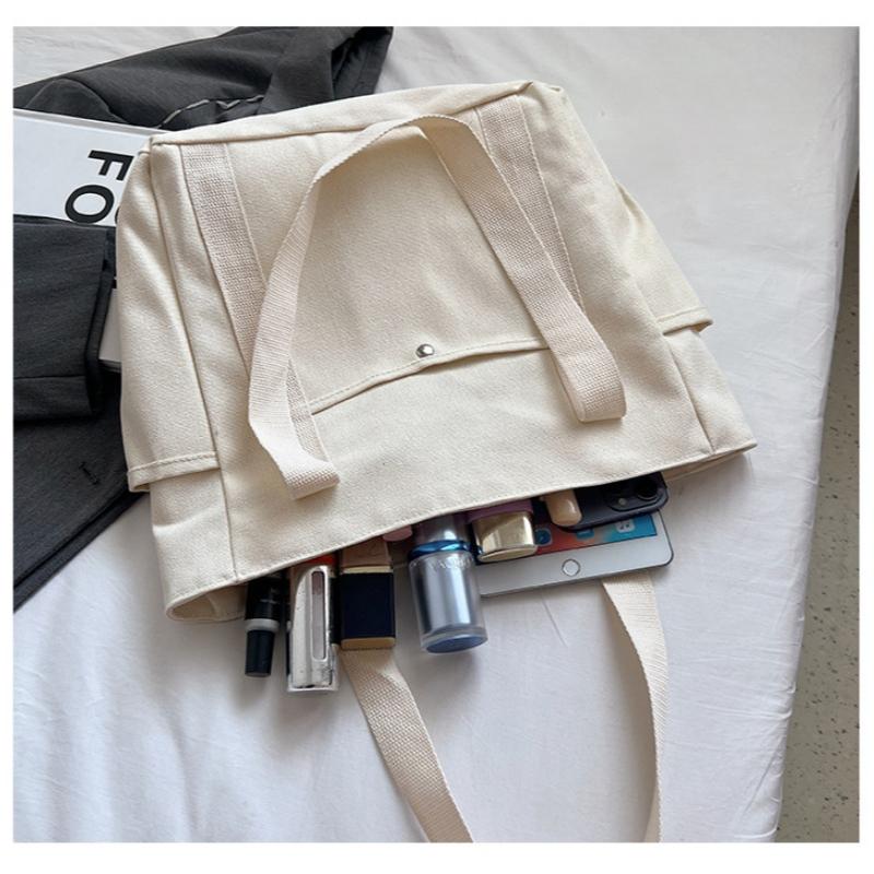 Canvas Bag, Women's Handbag, Shoulder Bag, Versatile Tote Bag, Commuting Large Capacity, Tutoring Bag, Multiple Pockets