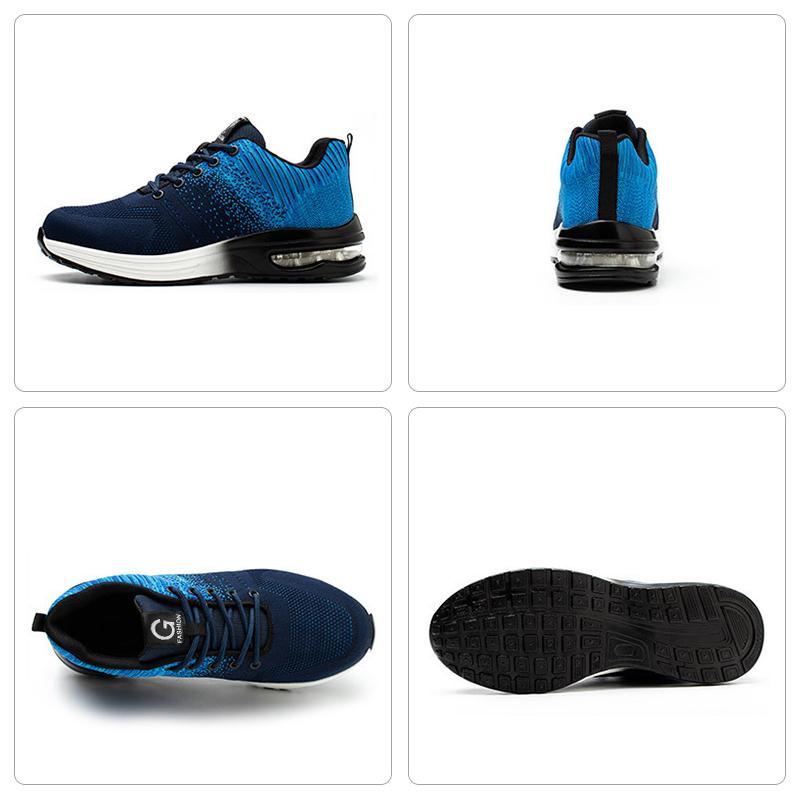 Anti-Puncture Safety Protective Shoes Air Cushion Work Safety Shoes Men Women Breathable Work Sneaker Anti Smash Steel Toe Shoes