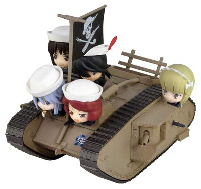 Peadott Girls Panzer Final Chapter Tank Ending Comes with 5 Shark Team Figures Painted Complete Product PD83 & Mk.IV Ver.