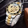 Chenxi Classic Watch Men Unique Dial Green Watches Luxury Gold Skeleton Automatic Mechanical Wristwatches Men Fashion Watches
