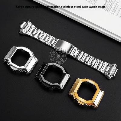 Mod Kit GX-56 Metal Case Strap For Casio GSHOCK G Large Square GX-56BB GXW-56 Bezel Watchband Stainless Steel Men Solid Bracelet