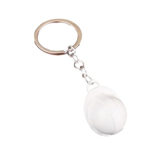 Hard Hat Keychain Portable Mini Helmet Design Bright Color Key Chain Compact Size Key Identifier Backpack Accessory