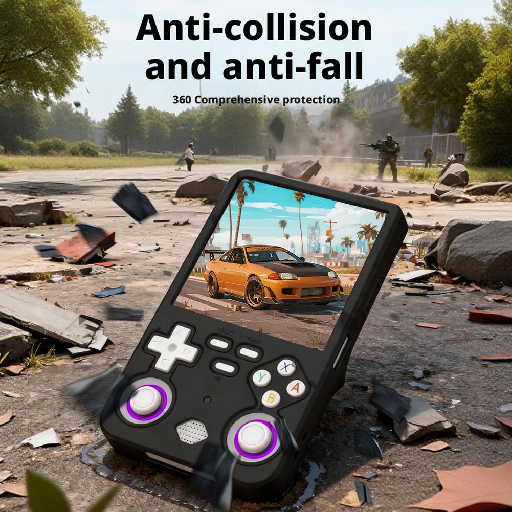 For R36 Ultra Game Console Silicone Case With Lanyard Shockproof & Anti-Scratch Soft Shell Protective Dust Cover Game Accessory