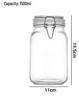 In Stock Transparent Graduated Glass Storage Jar with Sealed Buckle for Moistureproof Tea or Mason Jar Storage