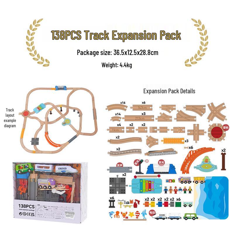 Elektrisk togsett i tre - Kompatibelt med Thomas